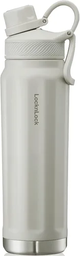 Vista 7 de LocknLock Trek Botella de acero inoxidable con aislamiento de doble pared, 32 onzas, color negro