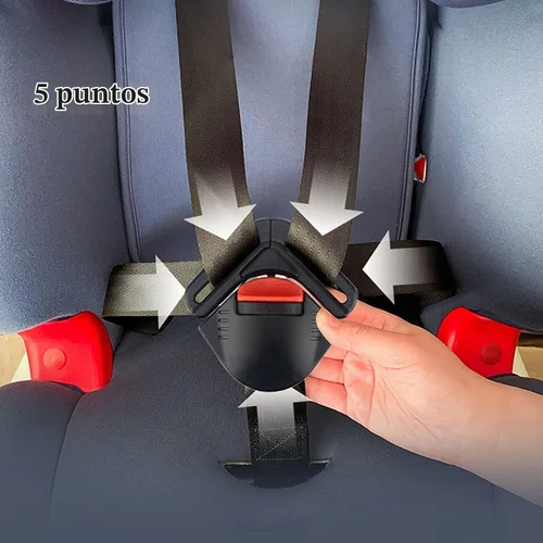 Vista 5 de Cochecito universal para asiento de bebé, 5 puntos, correa ajustable de 5 puntos, arnés de seguridad, clip de hebilla de bloqueo, clip de arnés