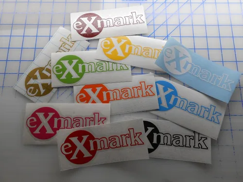 Vista 2 de Calcomanía de vinilo compatible con productos Exmark (3 x 1.25 pulgadas, azul ártico)