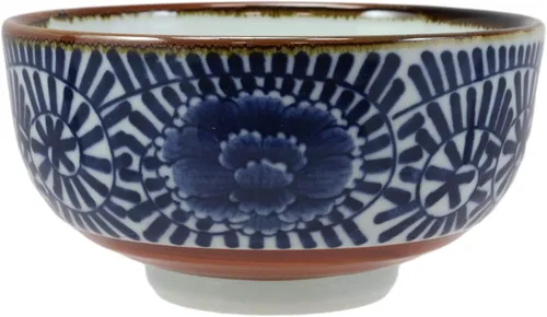 Vista 5 de Ebros Gift Made In Japan Shades Of Blue - Juego de 4 cuencos artísticos de porcelana para ensalada de arroz, miso, sopa de helado, cuenco