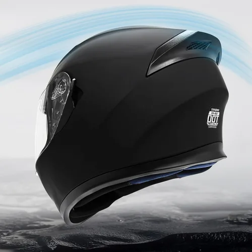 Vista 5 de Cascos de motocicleta de cara completa para adultos, doble visión, moto de calle, carreras, motocicleta ADV, ciclomotor, casco para hombres