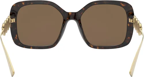 Vista 4 de Versace Lentes de sol para mujer, montura negra, lentes gris oscuro, 2.087in