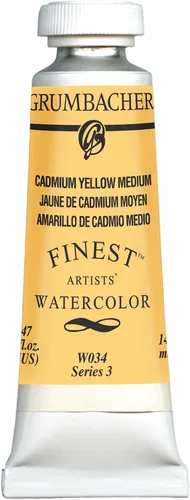 Vista 9 de Grumbacher Pintura de acuarela Finest, 0.5 fl oz/0.47 onzas, amarillo bismuto (W060)