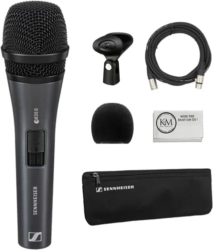 Vista 2 de Sennheiser Pro Audio Sennheiser Professional E 835-S Micrófono vocal cardioide dinámico con interruptor de encendido/apagado Micrófono dinámico
