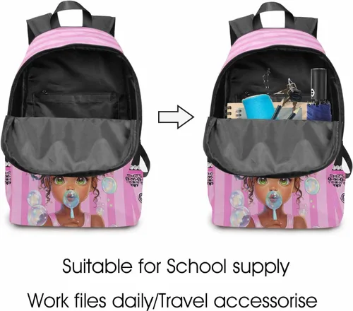 Vista 60 de Texto personalizado Elefante desgaste gafas mochila mochila mochila casual Daypack bolsa para mamá niñas, color86-4, Mochilas Daypack