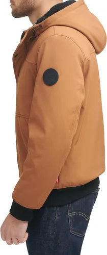 Vista 6 de Levi's Chaqueta bomber con capucha y forro de sherpa suave para hombre