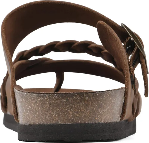 Vista 5 de WHITE MOUNTAIN Hazy Signature Comfort - Sandalias moldeadas con tiras trenzadas para mujer