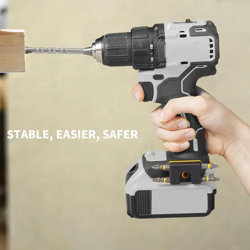 Vista 6 de Uniqwamo Soporte de brocas compatible con Dewalt 20 V, organizador de brocas compatible con taladros que llevan hasta 4 brocas en el lateral de tu