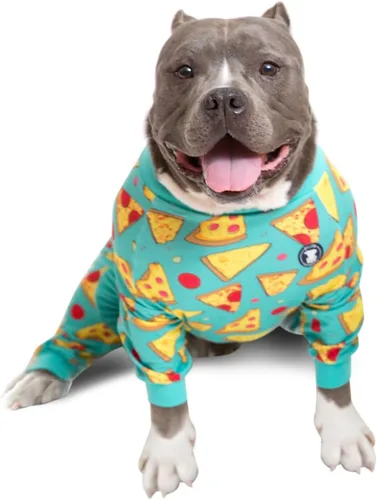 Vista 17 de Pittie Clothing Pijamas para Perro Pit Bull – Mameluco para Perro de Cobertura Completa, Ropa de Pijama Suave para Razas Medianas, Grandes, XL y XXL