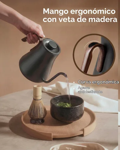 Vista 8 de INTASTING - Hervidor eléctrico de cuello de cisne con control de temperatura de ± 1 ℉, 0.9 litros Gris mate