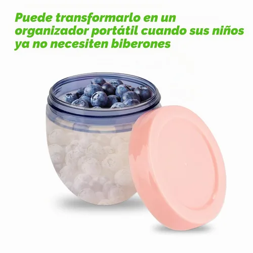 Vista 3 de (4 unidades) tapas de botella de viaje compatibles con botellas de tomate Como, tapas de almacenamiento para botellas de Comotomo, color rosa y verde
