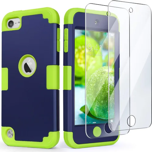 Vista 13 de IDweel - Funda para iPod Touch 7ª/6/5 Gen con 2 protectores de pantalla Negro
