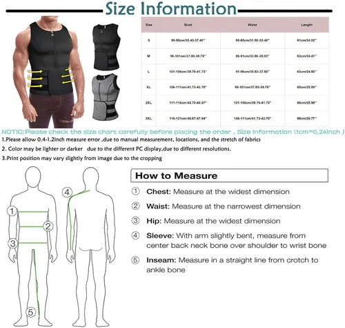 Vista 6 de Ymosrh Camiseta adelgazante para hombre, chaleco de compresión térmica, camiseta sin mangas muscular, tallas S-2XL