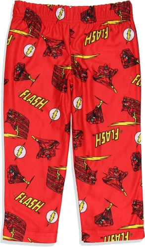 Vista 3 de DC Comics - Conjunto de pijama para niños pequeños con logotipo de Flash