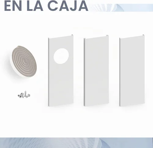 Vista 7 de Flamorrow Kit de ventana de ventilación para secadora, kit de ventilación de ventana para manguera de ventilación de secadora con 4 pulgadas