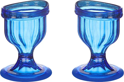 Vista 3 de Juego de 2 vasos de lavado de ojos para mantener tus ojos limpios y saludables, color azul