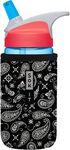 Vista 142 de Sok It BotlSok Funda para botella de agua con cubierta de neopreno aislante (Floral abstracto, se ajusta a CamelBak o Nalgene de 12 onzas)