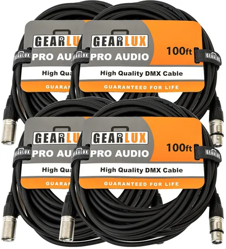 Vista 13 de Gearlux Cable DMX, 3 pines, macho a hembra, 3.2 pies - paquete de 10