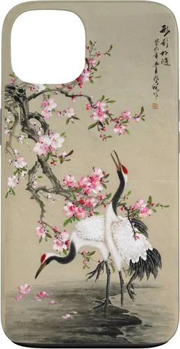Vista 7 de Red Cap Cranes with Plum Blossoms Japanese Woodblock Art Case for iPhone 17