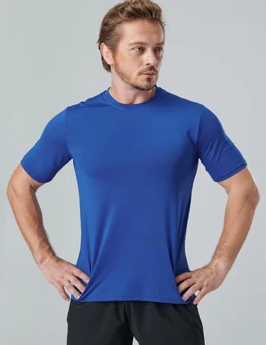 Vista 4 de Paquete de 5 camisetas de manga corta, con cuello redondo y de secado rápido para hombre, camisetas deportivas para correr, entrenar o ir al gimnasio