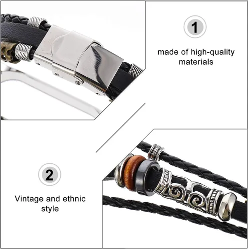 Vista 6 de UKCOCO Compatible con Xiaomi Mi Band 5, correa de reloj de repuesto retro de metal con funda para mujeres y hombres