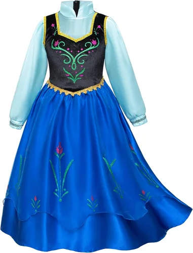 Vista 4 de Disfraces de princesa para fiesta de cumpleaños para niñas pequeñasmanga larga con capa