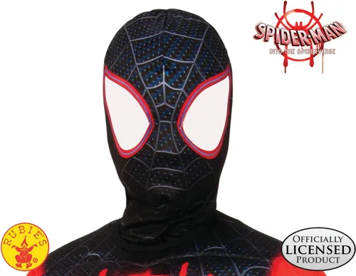 Vista 2 de Spider-Man: Into the Spider-Verse Máscara de tela Miles Morales de Spider-Man para niños