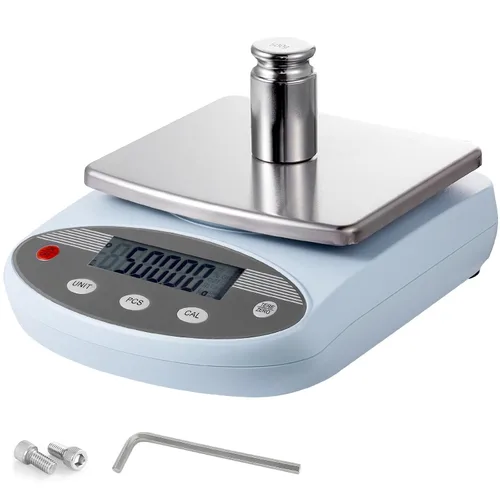 Vista 9 de Happybuy Balanza analítica de 105.82 oz x 0.00 oz, báscula digital de laboratorio de alta precisión, pantalla LCD, conversión de 13