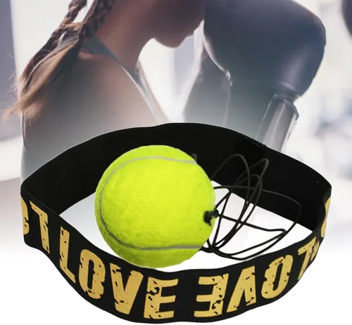 Vista 3 de Juego de diadema de pelota refleja de boxeo, diadema ajustable para fitness