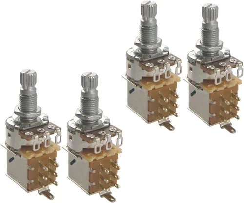 Vista 5 de gazechimp Potenciómetro de guitarra de 0.709 in de largo con control de empuje, 2 unidades, A25K
