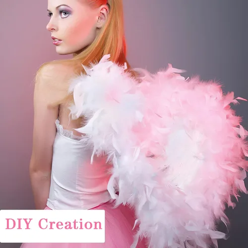 Vista 6 de NSODREEM Feather Boas - Juego de lentes de sol con forma de corazón y plumas, boa de plumas y lentes de sol en forma de corazón para fiesta