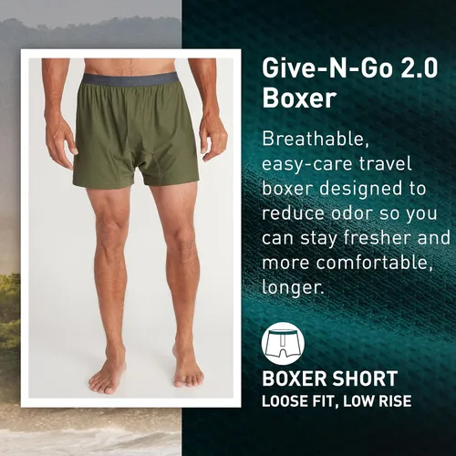 Vista 2 de ExOfficio Boxer estándar Give-n-go 2.0 para hombre, paquete de 2