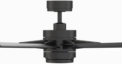 Vista 4 de Fanimation FPD8159BLW Odyn Ventilador de techo para interiores y exteriores de 84 pulgadas con cuchillas negras y kit de luz LED Negro con cuchillas