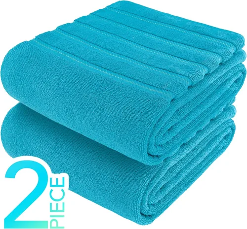 Vista 6 de American Soft Linen 100% Cotton Luxury Turkish Towels, 2PC 35x70 Bath Sheet