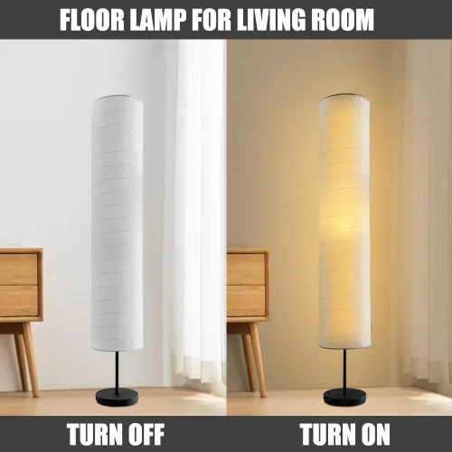 Vista 2 de Lámpara de pie de papel, lámpara de pie, lámpara de pie de papel, decoración de habitación, farol de luz para dormitorio, tocador, sala de estar