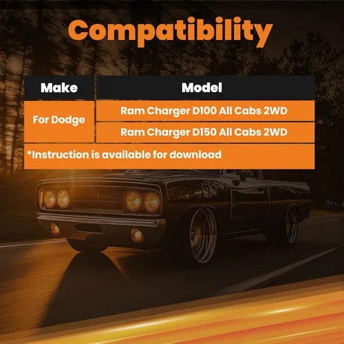 Vista 6 de Kit de colgador y grillete de 4 pulgadas para Dodge Ram Charger D100 D150 Kits de bajada para Dodge Charger Ram D100 D150 All Cabs 1972-1993 2WD