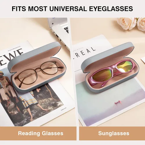 Vista 3 de Marvolia Estuche para gafas de sol, funda rígida grande de piel sintética para gafas de sol