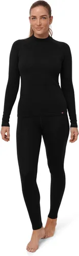 Vista 8 de DANISH ENDURANCE Capas Base de Lana Merino para Mujer, Set Extremadamente Cálido Verde oscuro