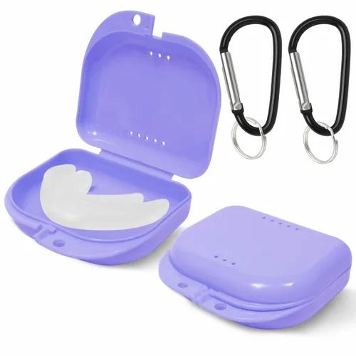 Vista 10 de Estuche retenedor – Paquete de 2 – Funda protectora bucal inodoro – Funda protectora ventilada, duradera e higiénica para llevar y proteger aparatos