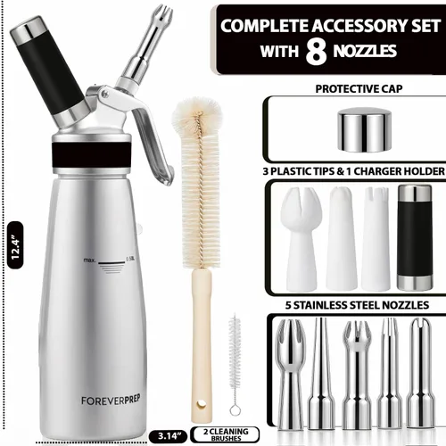 Vista 2 de Dispensador profesional de crema batida de aluminio 16.9 fl oz
