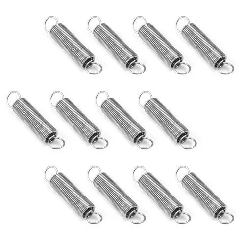 Vista 10 de 10 resortes de tensión extendidos de 1 pulgada, diámetro de alambre de 0.02