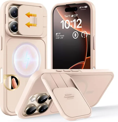 Vista 185 de TOCOL Funda para iPhone 11, compatible con Magsafe, protección completa de cámara, imanes integrados, protección contra caídas, funda translúcida