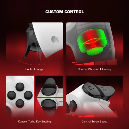 Vista 7 de GameSir T3S Wireless Gaming Controller, PC Controller for Windows 781011, Android, Gamepad Joystick with Turbo and Dual Vibration, Gaming Controller