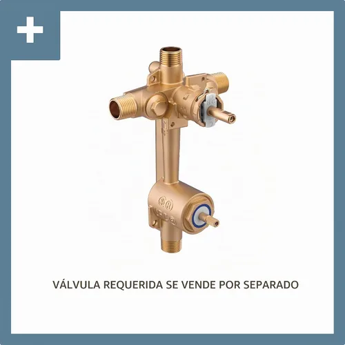 Vista 2 de Moen T2470BL Genta LX PosiTemp - Kit de ajuste de ducha con válvula de transferencia de 3 funciones, requiere válvula, negro mate