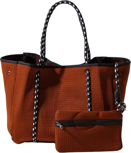 Vista 21 de POPUPS Bolso grande de neopreno para mujer - Bolso de mano de diseñador para todos los días, para el trabajo, la playa y viajes con bolsillos