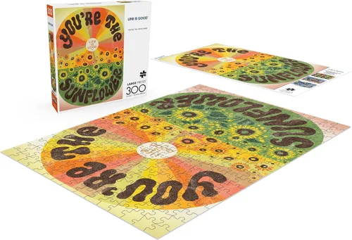 Vista 4 de Buffalo Games - Life is Good - You're The Sunflower - Rompecabezas de 300 piezas para adultos - Rompecabezas desafiante perfecto para noches