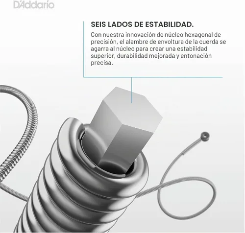 Vista 4 de D'Addario NB1152 cuerdas de guitarra acústica de bronce de níquel, luz personalizada, paquete de de 1