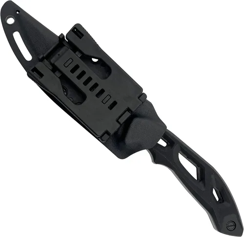 Vista 4 de TAKUMITAK Cuchillo de hoja fija Hunting & Survival - Acero D2, mango G10, funda Kydex, clip Molle, plata (TKF209SL)