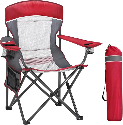 Vista 10 de HIGH POINT SPORTS Oversized Portable Mesh Camping Folding Chair
