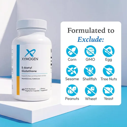 Vista 6 de XYMOGEN S-acetil glutatión, 60 cápsulas
